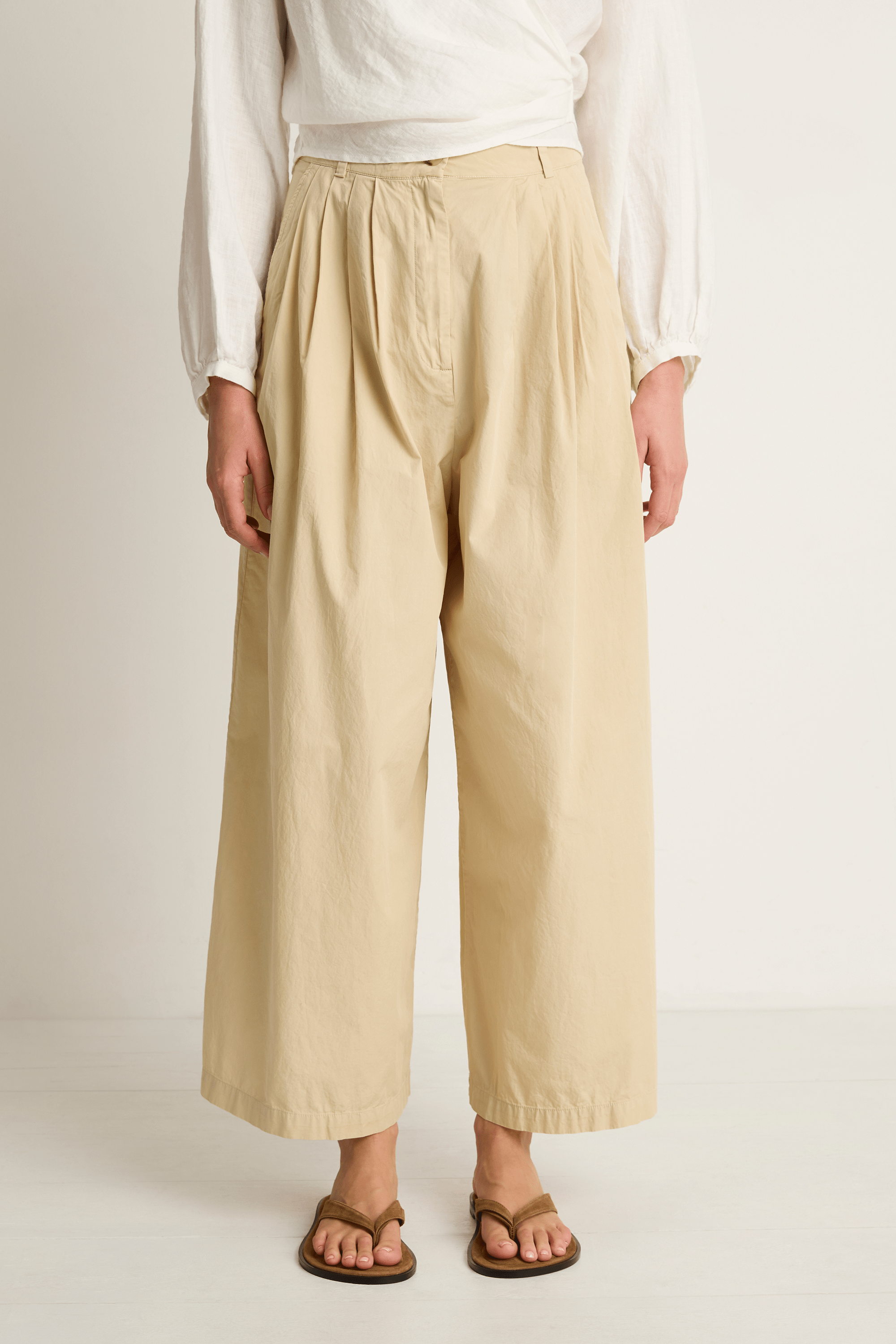 Shaina Mote Volume Trouser - Beige