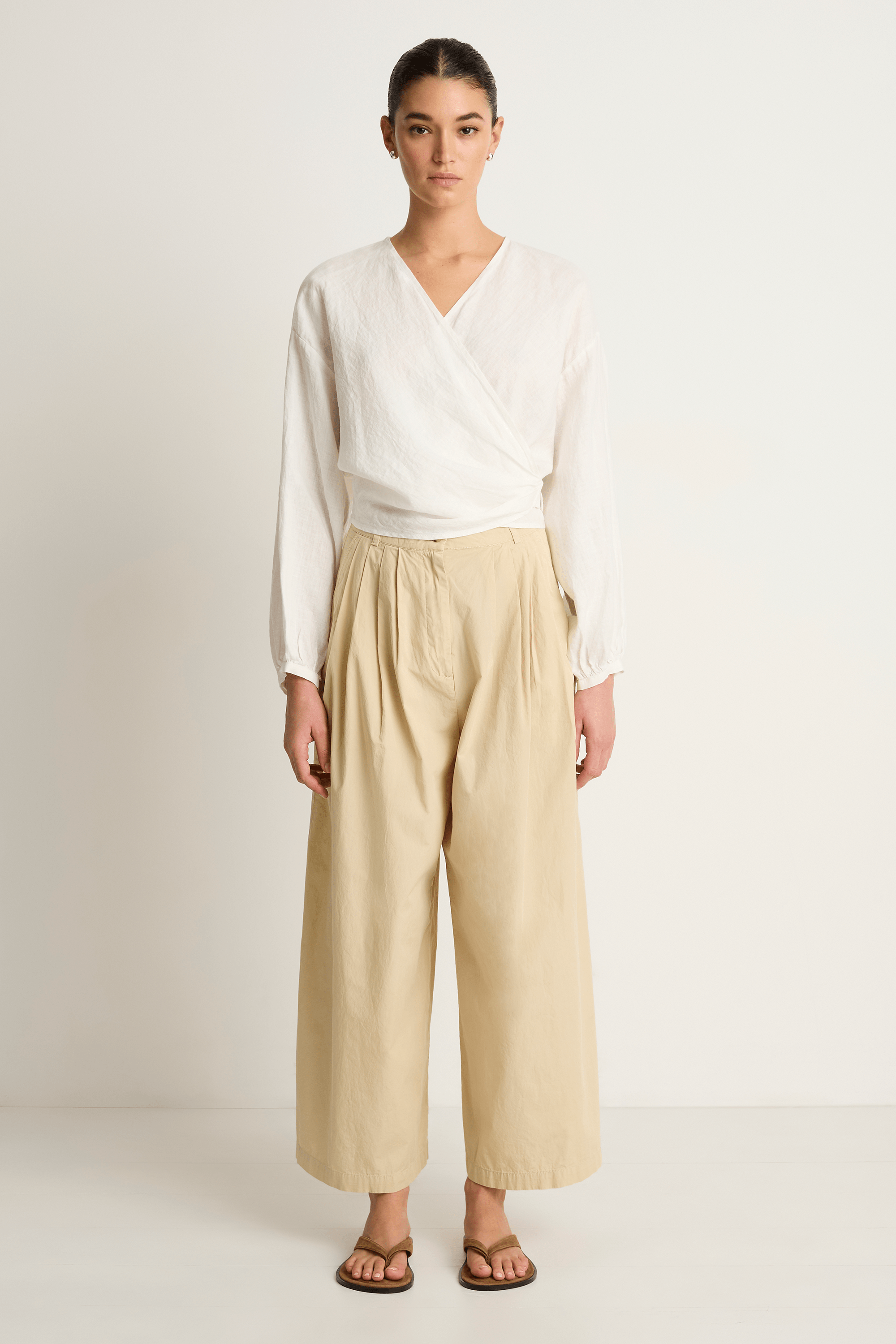 Shaina Mote Volume Trouser - Beige