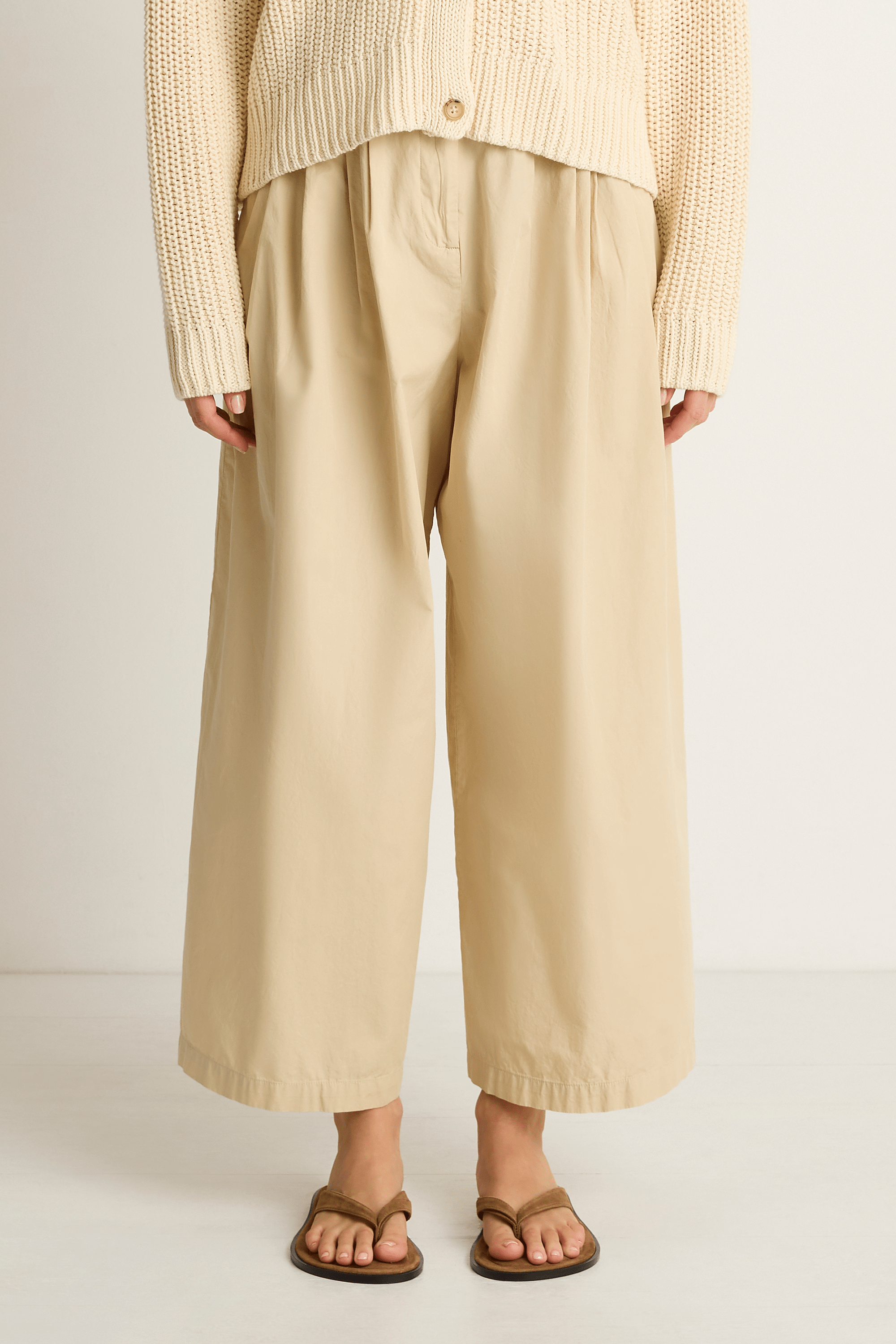 Shaina Mote Volume Trouser - Beige