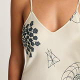 Silk Laundry 90s Slip Dress - Fibonacci Off White