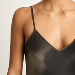 Silk Laundry 90s Slip Dress - Smoke