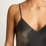 Silk Laundry 90s Slip Dress - Smoke