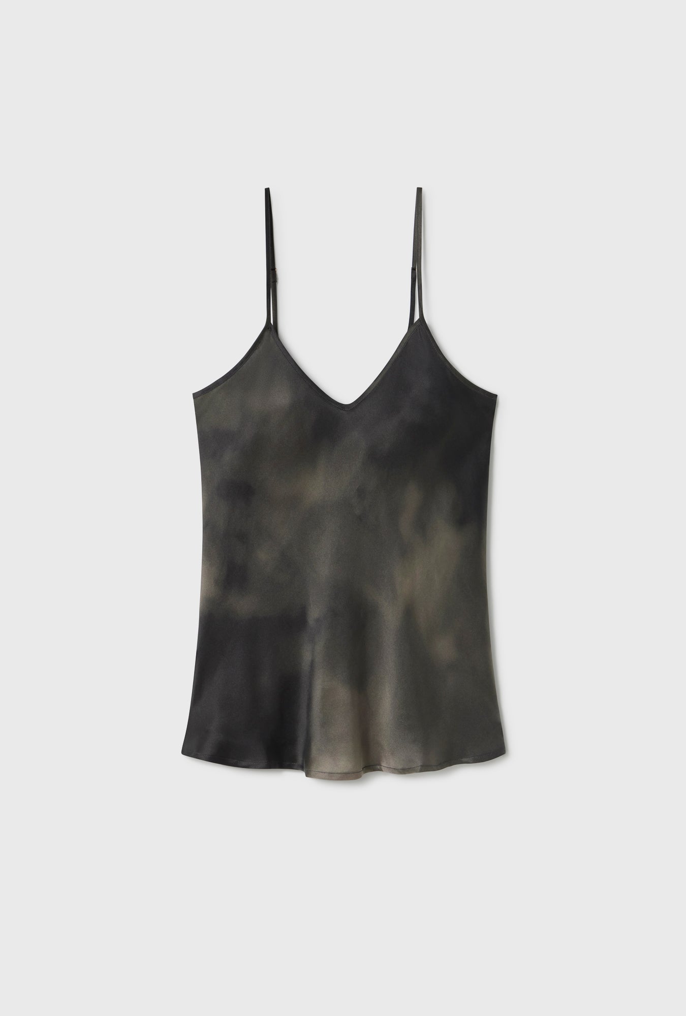 Silk Laundry Bias Cut Cami - Smoke