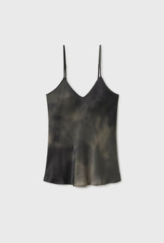 Silk Laundry Bias Cut Cami - Smoke