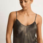 Silk Laundry Bias Cut Cami - Smoke