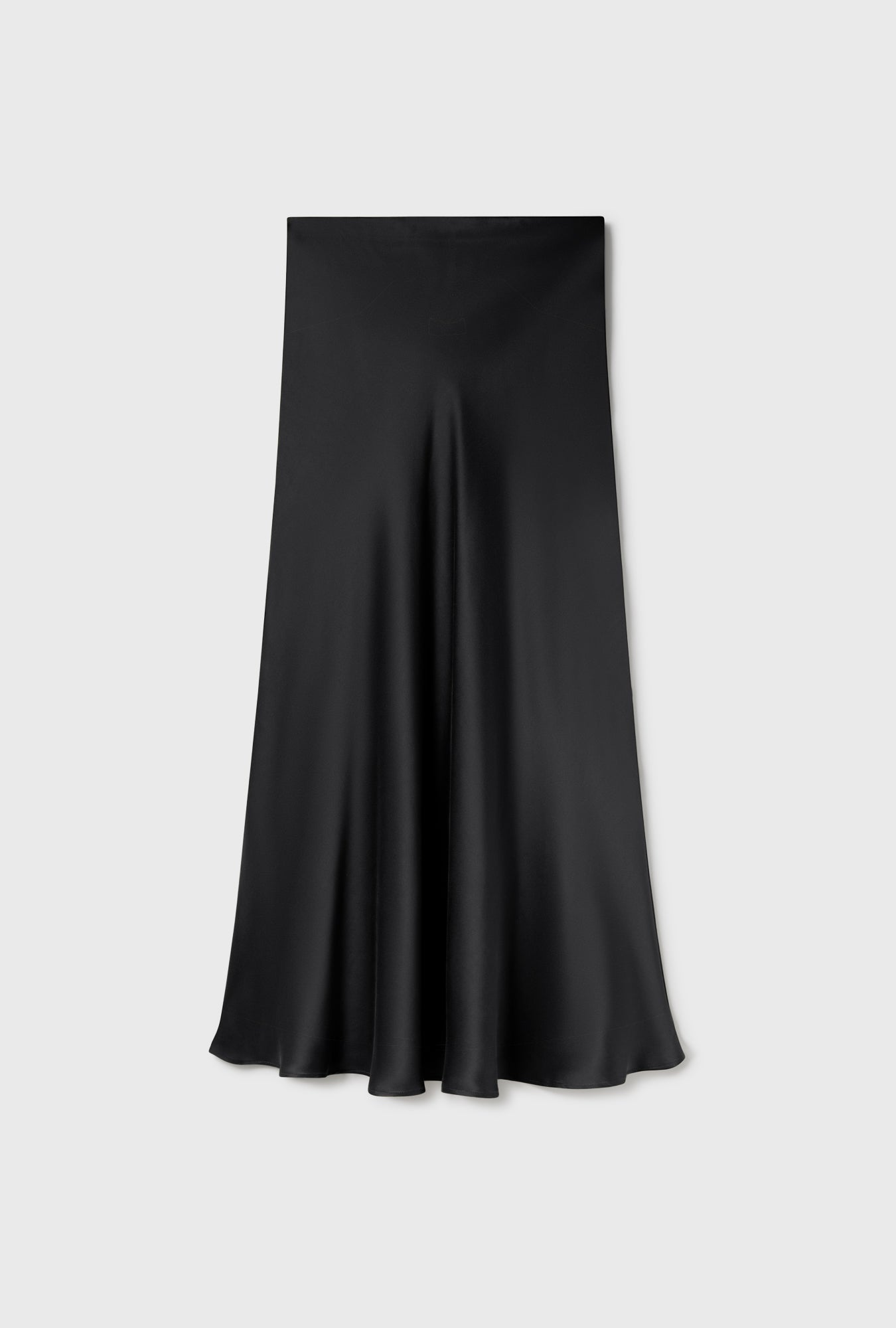 Silk Laundry Long Bias Cut Skirt - Black