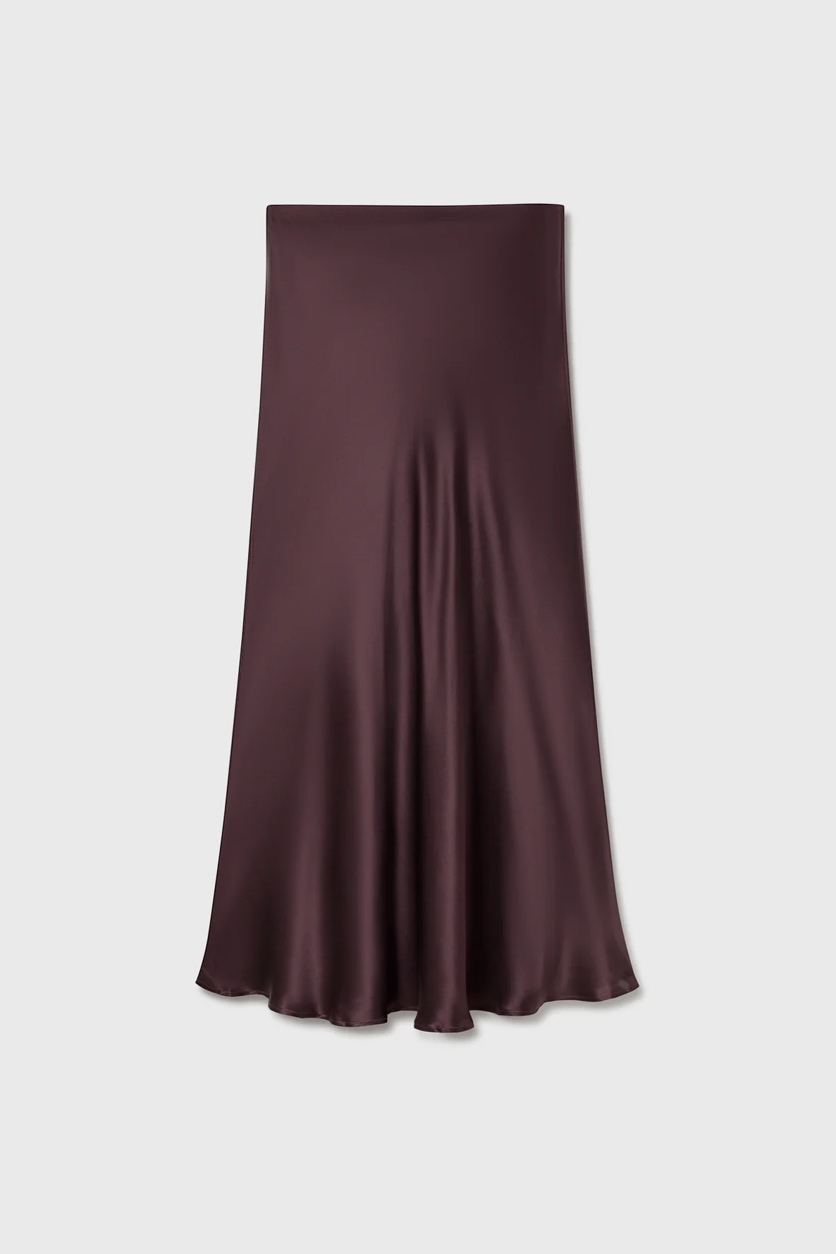 Silk Laundry Long Bias Skirt - Cacao