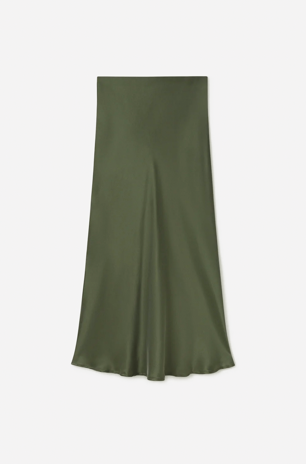 Silk Laundry Long Bias Skirt - Cedar