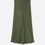 Silk Laundry Long Bias Skirt - Cedar