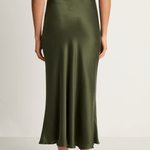 Silk Laundry Long Bias Skirt - Cedar