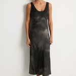 Silk Laundry Scoop Neck Dress - Smoke