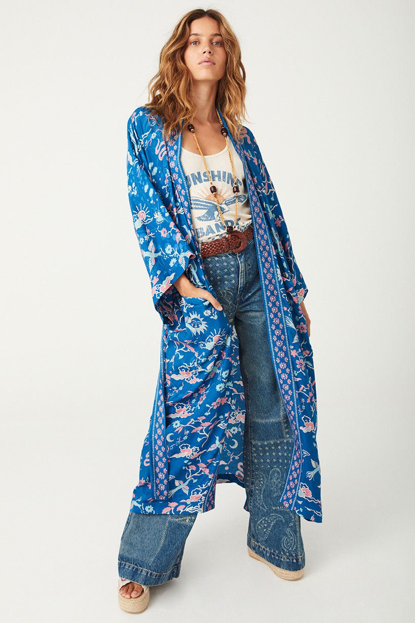 SPELL Desert Bandita Maxi Robe - Cobalt