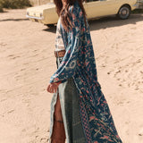 SPELL Desert Bandita Maxi Robe - Cobalt