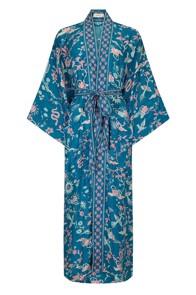 SPELL Desert Bandita Maxi Robe - Cobalt