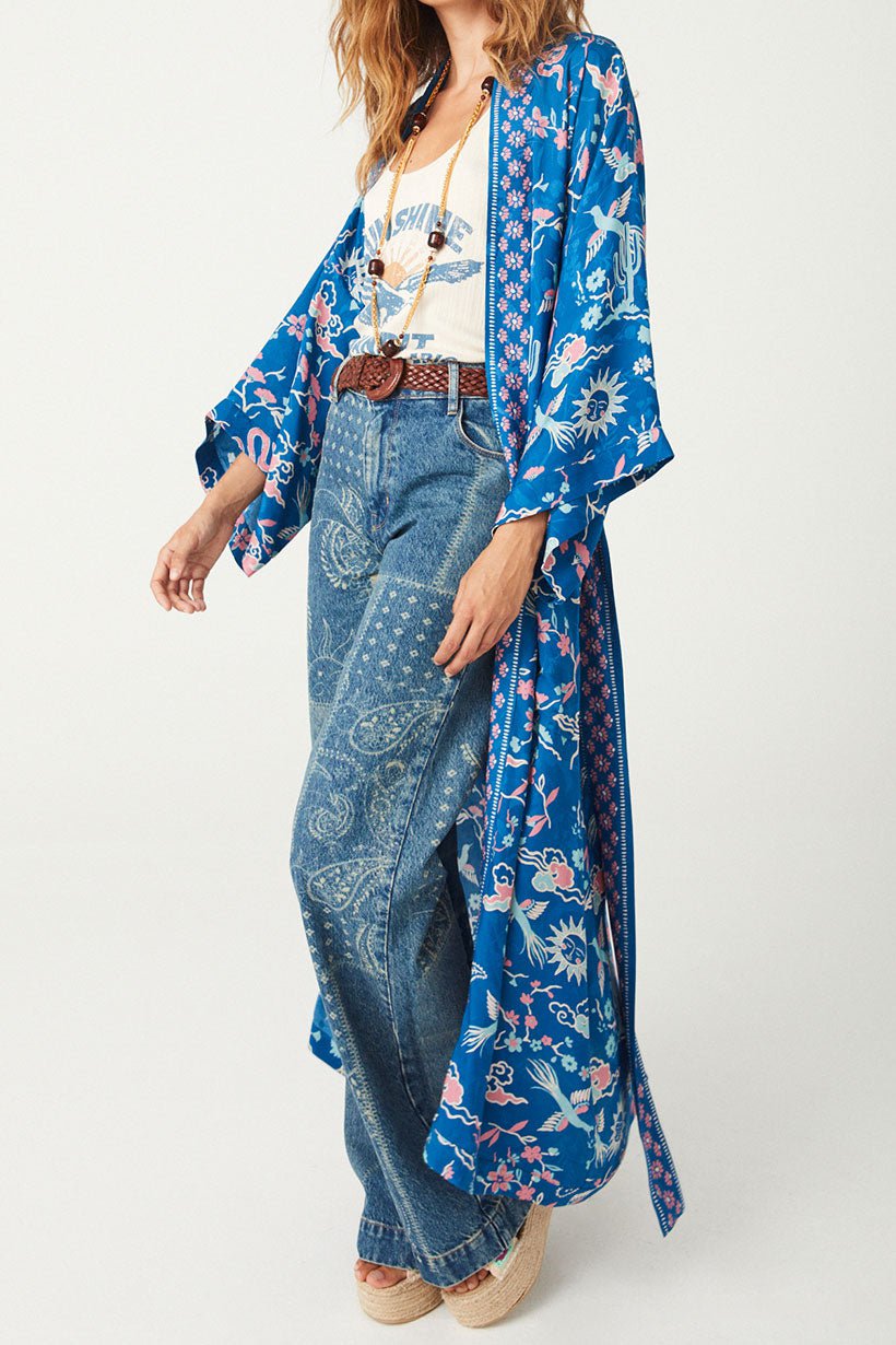 SPELL Desert Bandita Maxi Robe - Cobalt