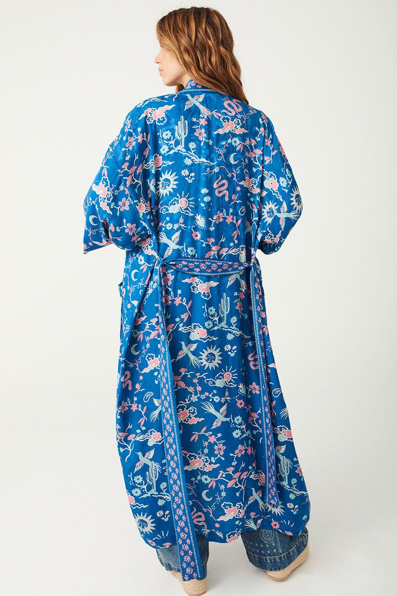 SPELL Desert Bandita Maxi Robe - Cobalt