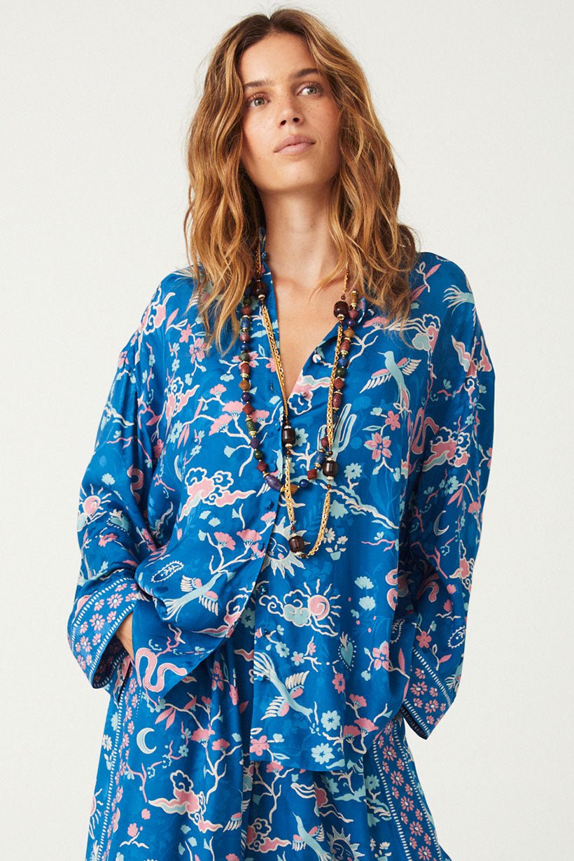 SPELL Desert Bandita Shirt - Cobalt