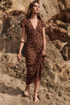 SPELL Melody Bias Maxi Dress - Antique Walnut