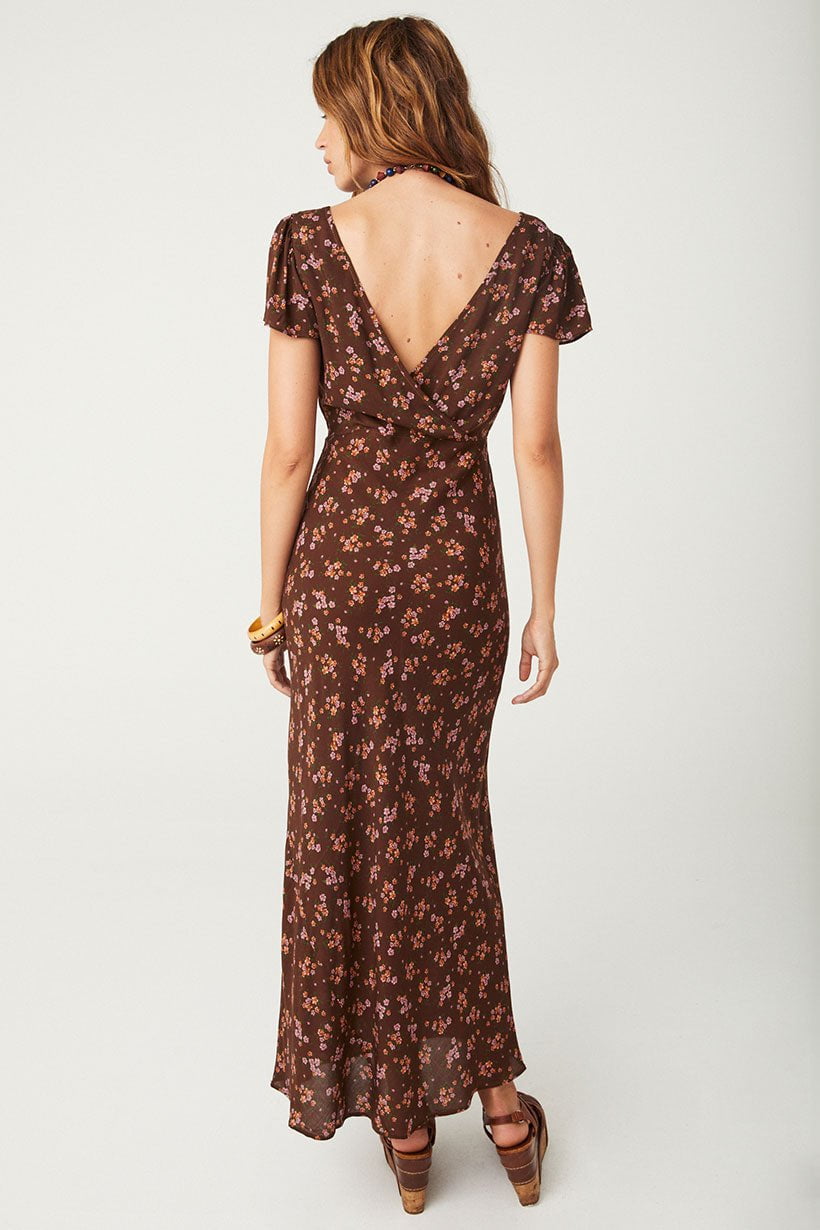 SPELL Melody Bias Maxi Dress - Antique Walnut