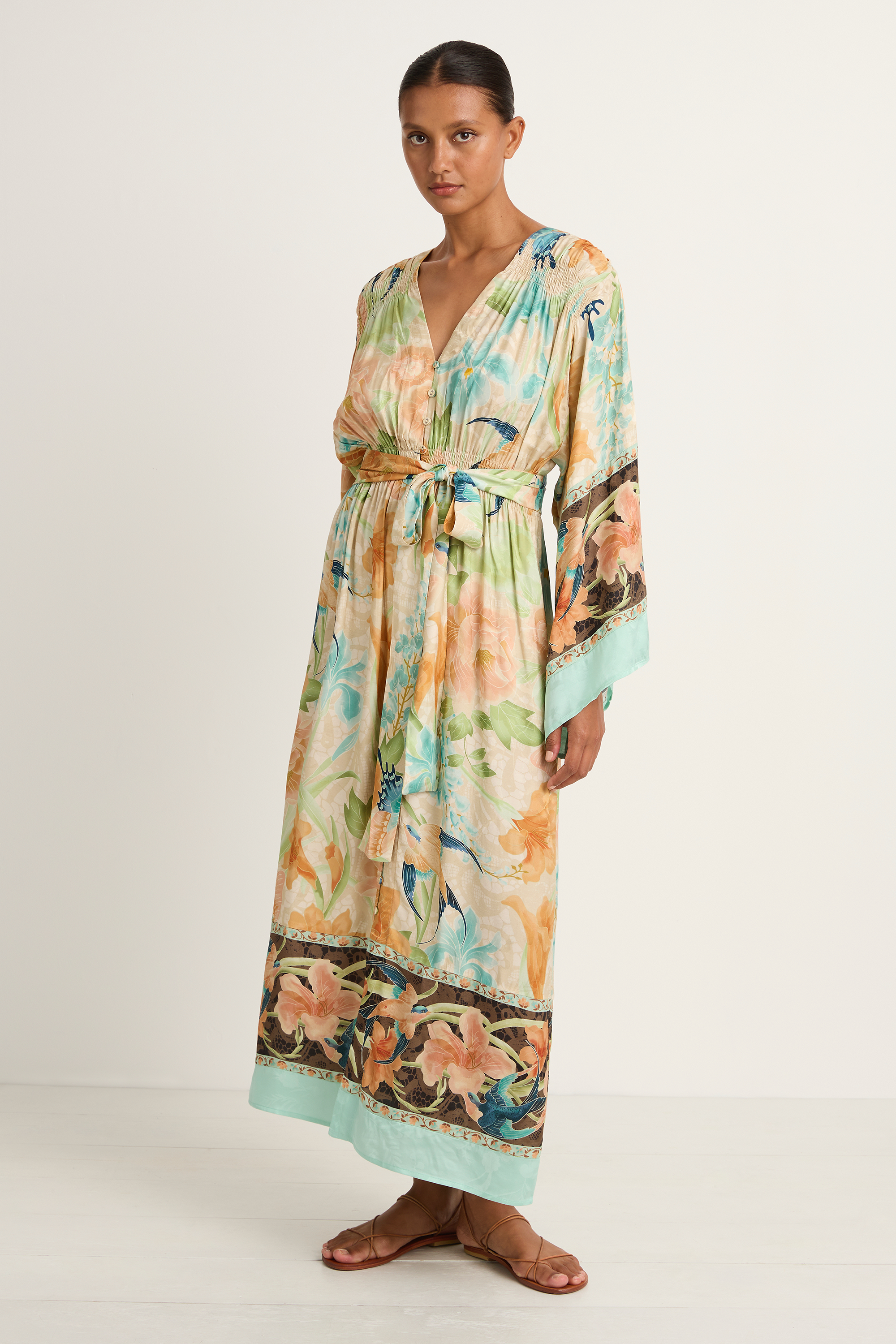 SPELL Painters Garden Gown - Seafoam