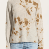 Suzusan Cashmere Seamless Long Pullover - Ecru / Light Grey