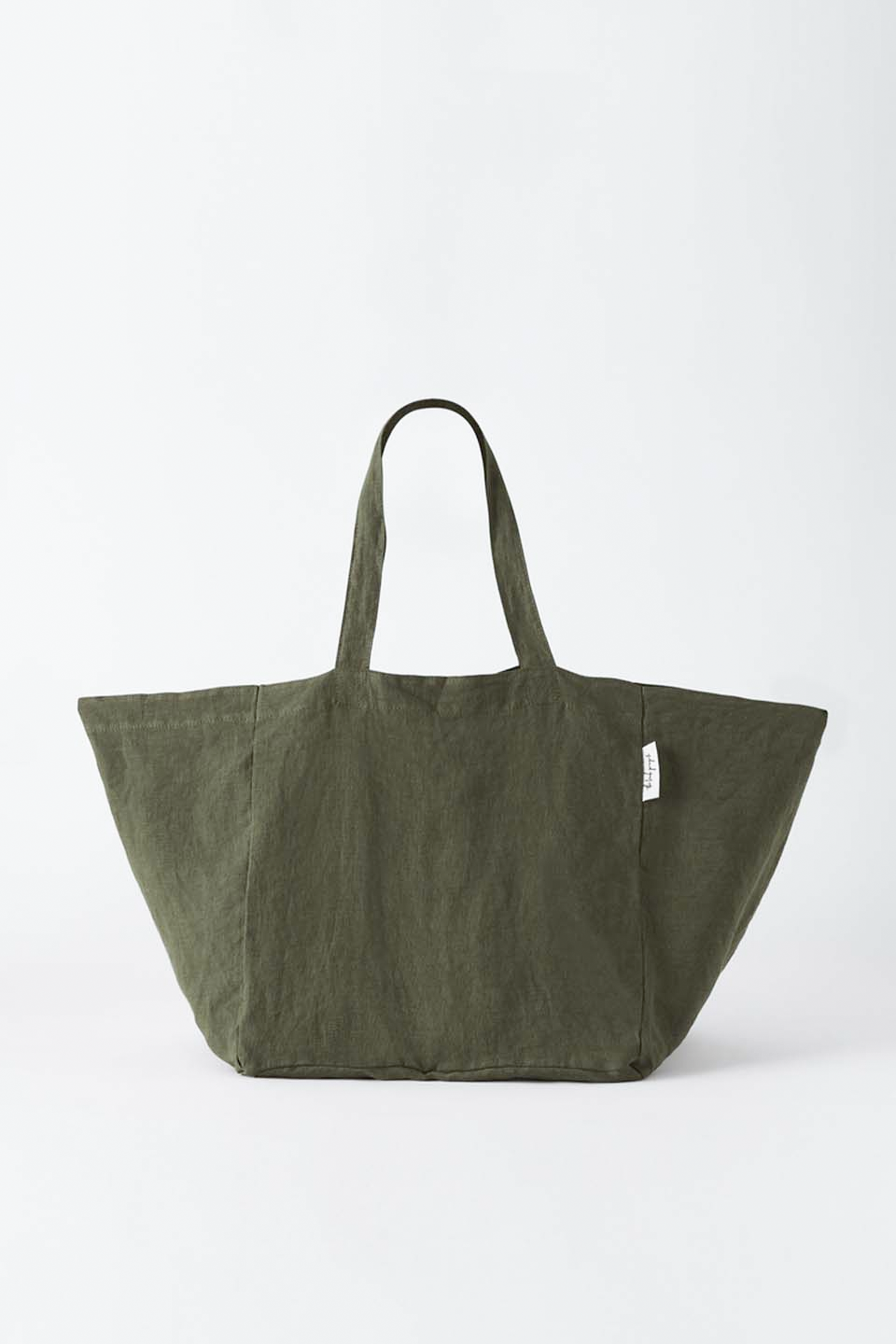 The Beach People Linen Tote Bag - Bottle Green