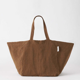 The Beach People Linen Tote Bag - Chocolate