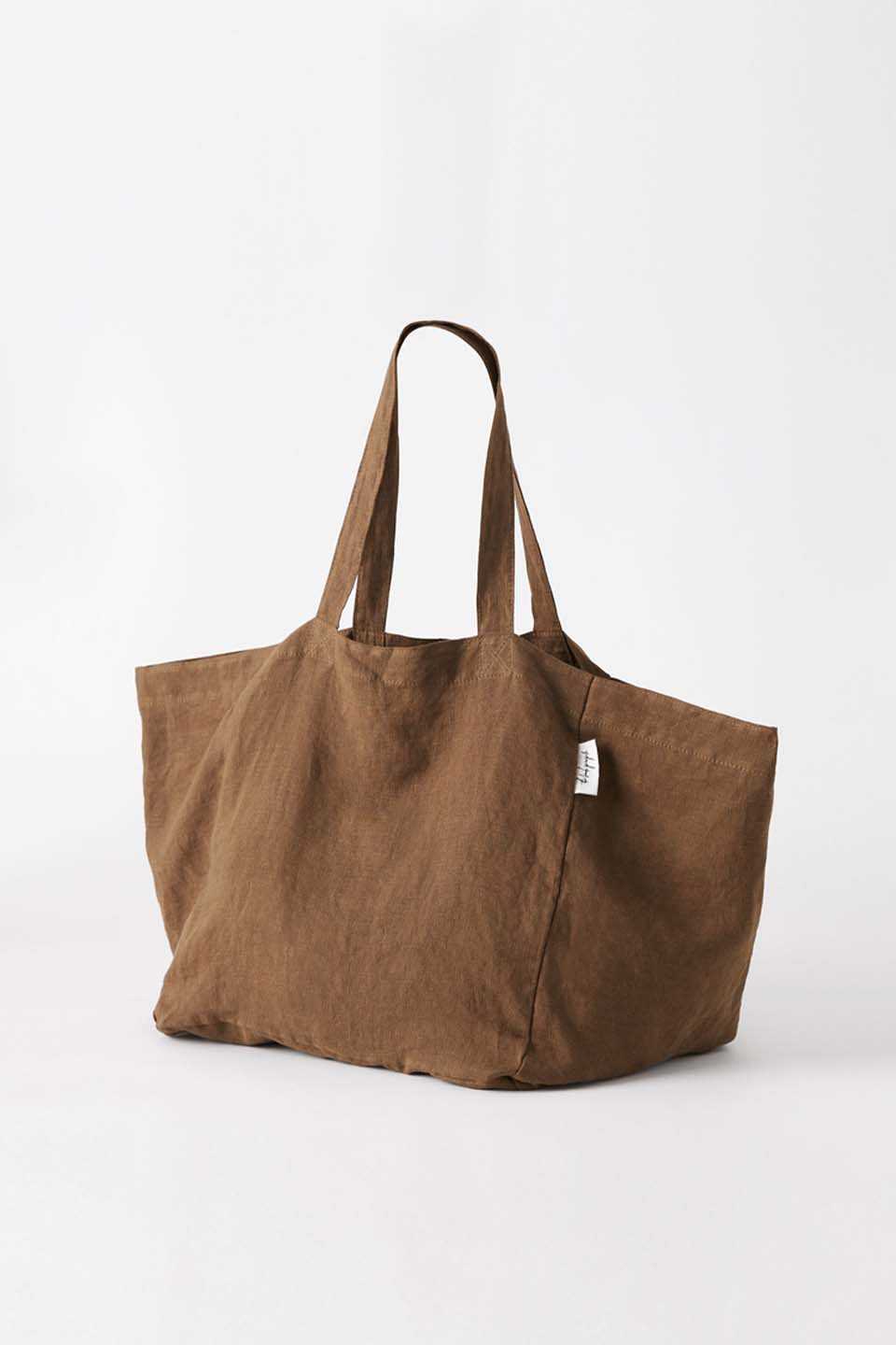 The Beach People Linen Tote Bag - Chocolate