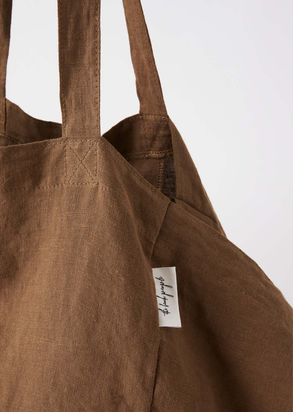 The Beach People Linen Tote Bag - Chocolate