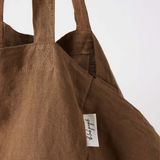 The Beach People Linen Tote Bag - Chocolate