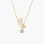 Chan Luu Moon & Star Necklace - Moonstone Mix