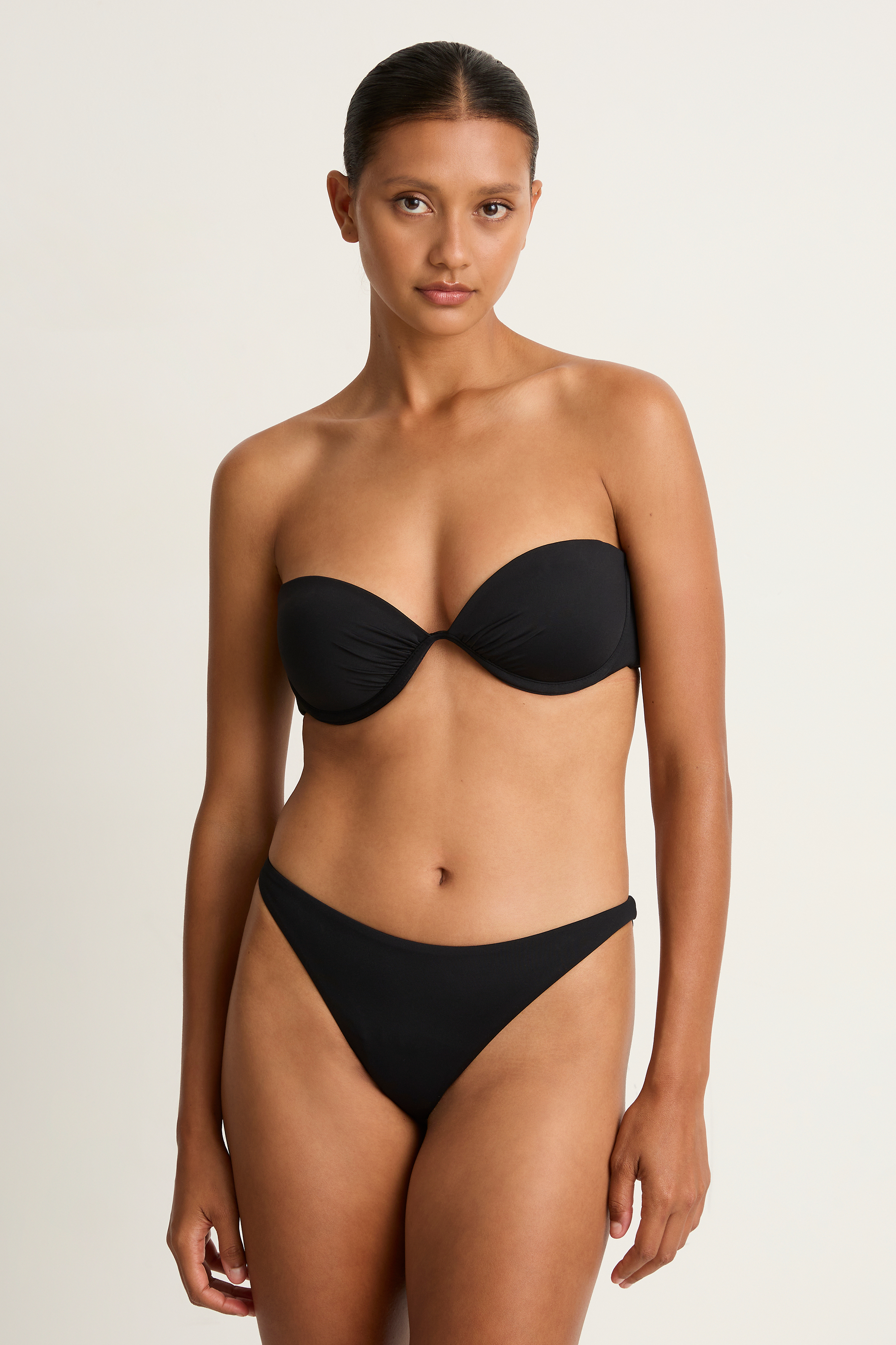 Vitamin A Mabel Underwire Bandeau Top -  Samba Bottom - Black