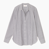Black and white striped shirt on a white background