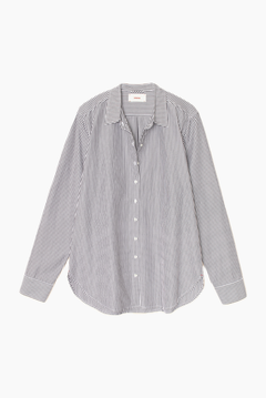 Black and white striped shirt on a white background