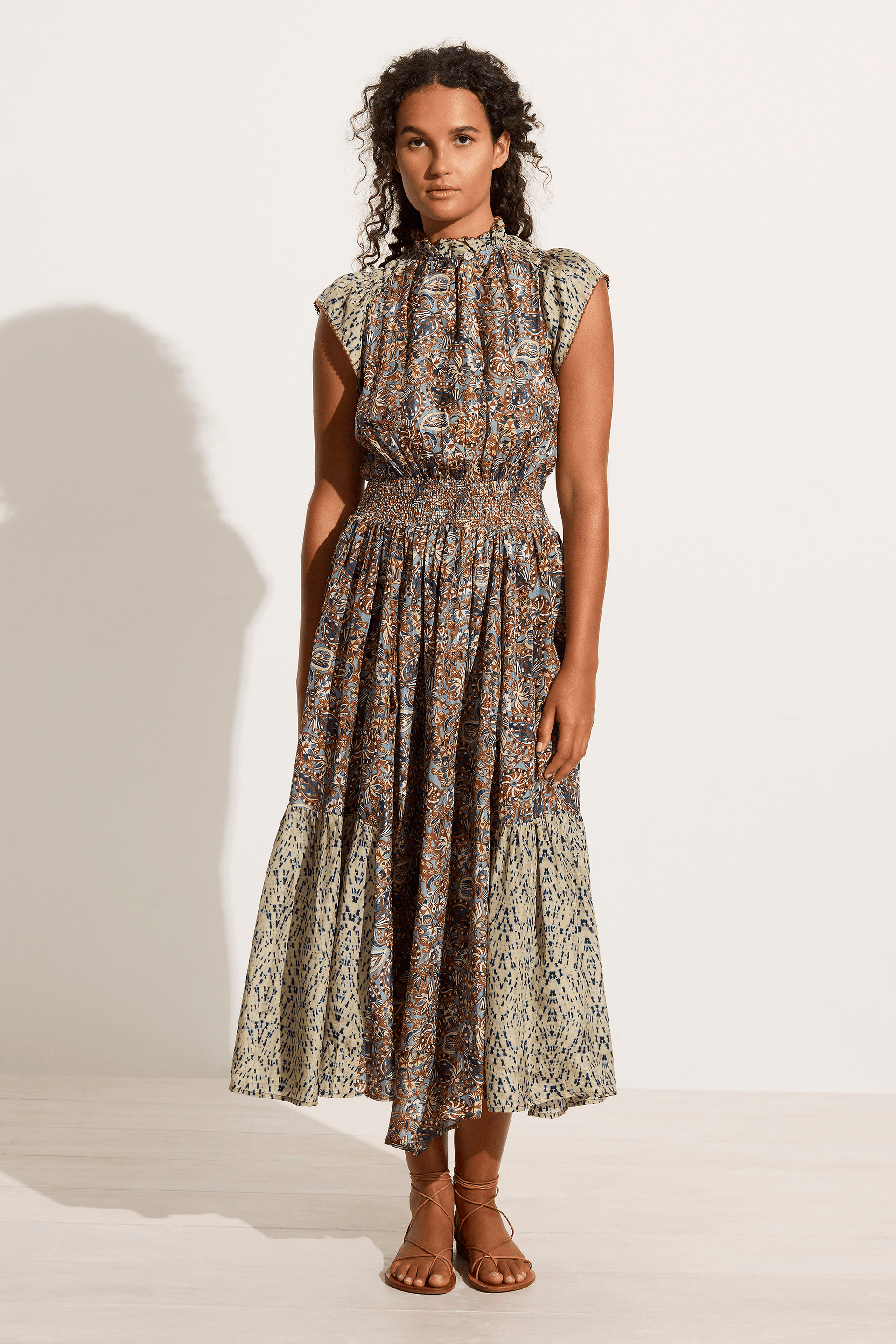 CHUFY Cairo silk maxi dress in siwa brown – Soleil Blue