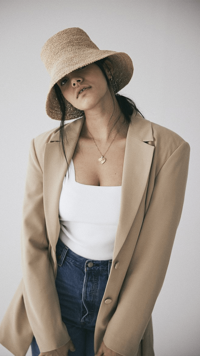 Janessa Leonè Felix bucket hat in natural – Soleil Blue Janessa Leonè Felix bucket hat in natural – Soleil Blue