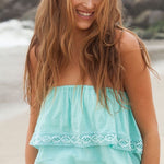 Soleil Blue Julia Tube top in sea glass
