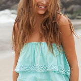 Soleil Blue Julia Tube top in sea glass