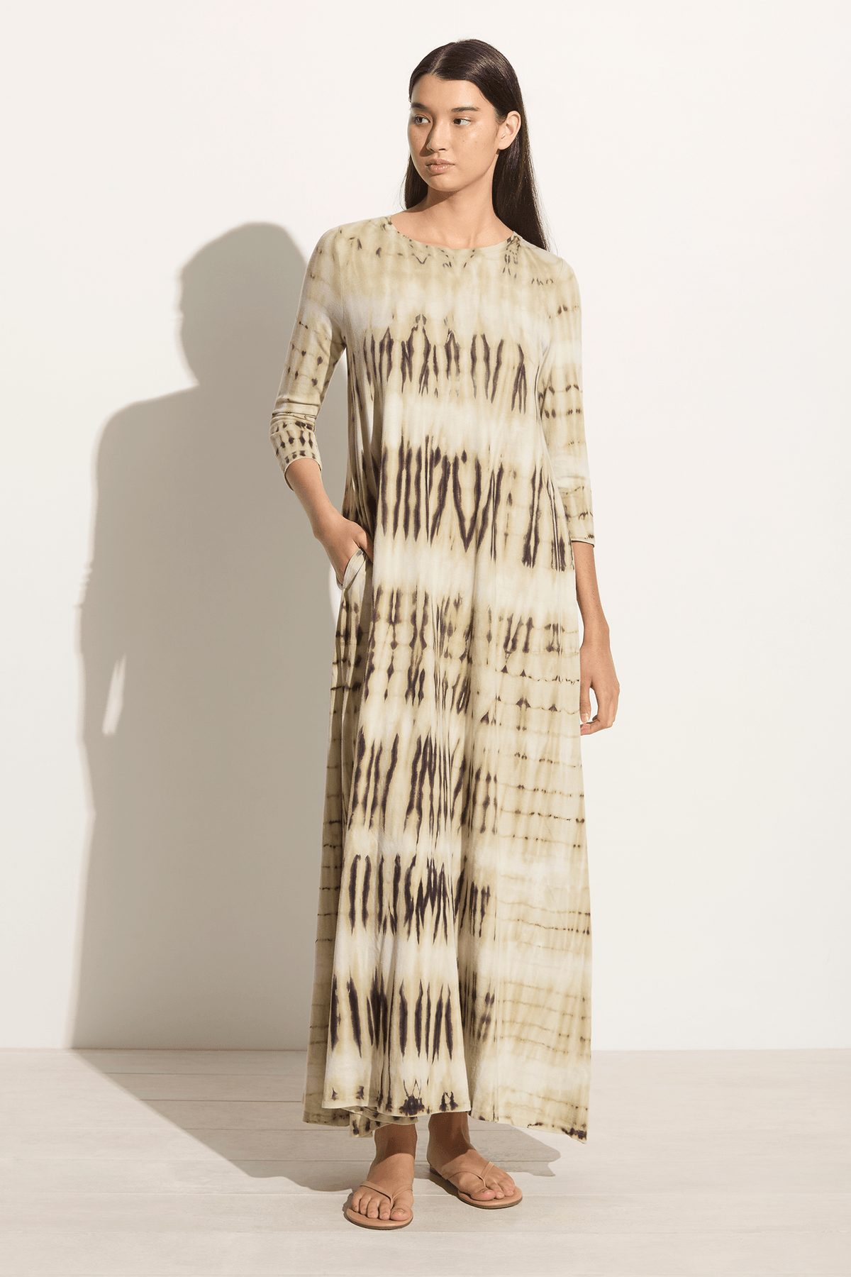 Raquel Allegra Drama maxi dress in mirage tie dye - SOLEIL BLUE®