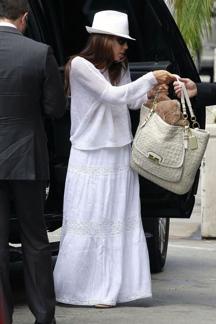 Soleil Blue || Rosemary maxi skirt in white